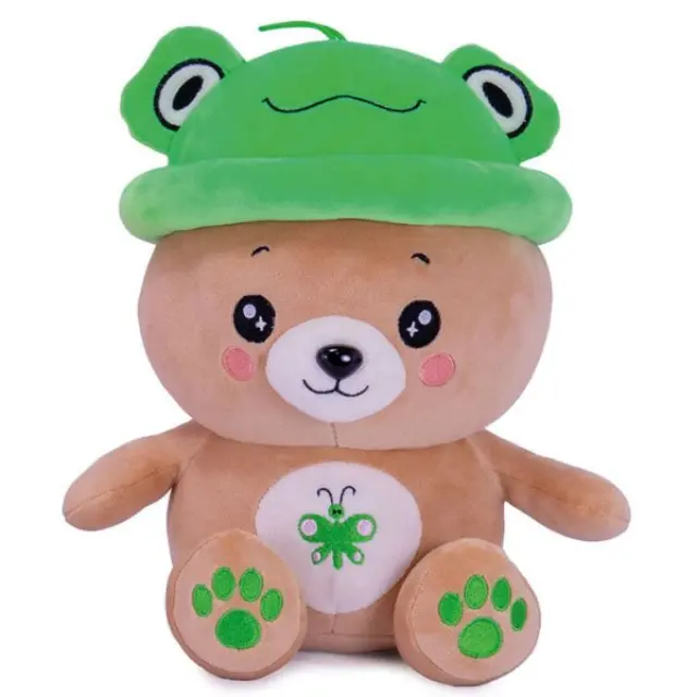 Λούτρινο Kawaii – 25cm Bear With Green Hat Plush PL14502KAW-GRE