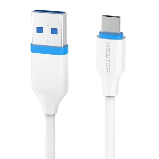 Newtop CU09 Flat USB 2.0 to Type-C Cable Λευκό 300CM