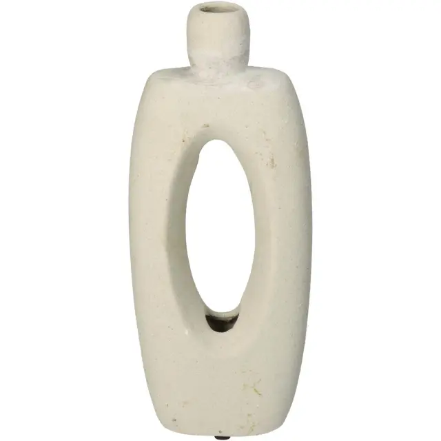 Βάζο Εκρού Κεραμικό 11.2x4.8x27cm