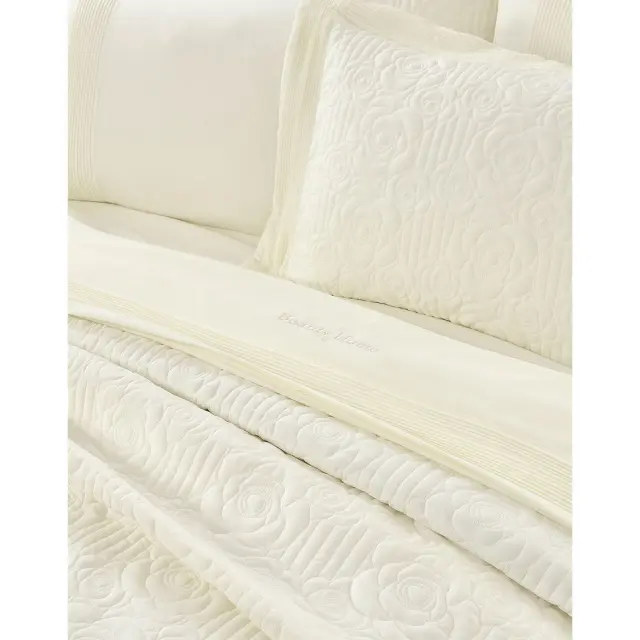 Νυφικό Σετ 3 Τεμ Κουβερλί 230x250 Υπέρδιπλο Beauty Home Eros 12501 Εκρού 100% Microfiber 3