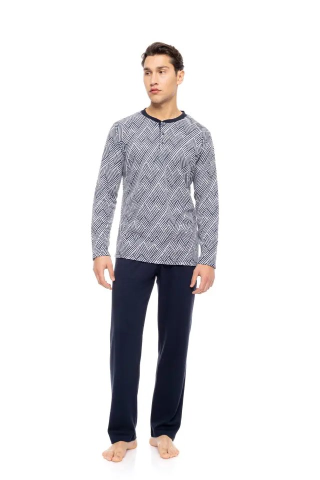W-M771 - Type - PYJAMA JACQUARD HENRY STRIPES