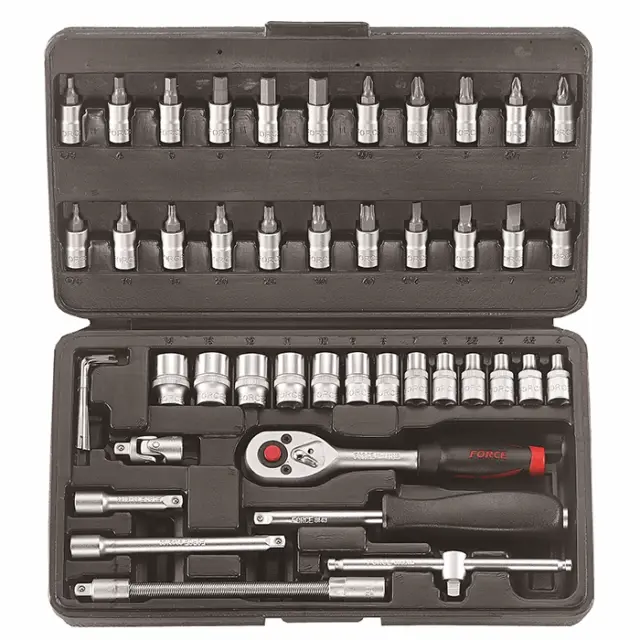 ΚΑΣΕΤΙΝΑ ΚΑΡΥΔΑΚΙΑ 1/4" 46ΤΕΜ 4-14ΜΜ FORCE 2462