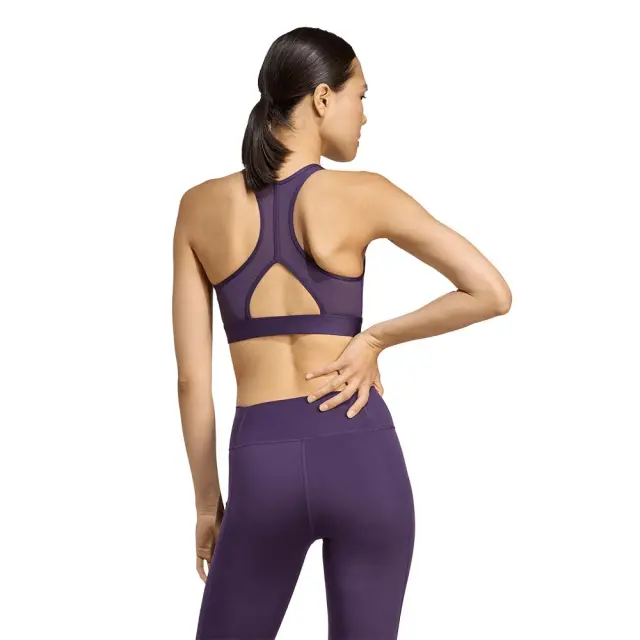 adidas Performance Women's PowerReact Big Logo Bra Μωβ JX4731 (adidas Performance) 2