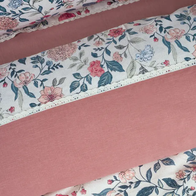 DAS HOME ΣΕΝΤΟΝΙΑ ΣΕΤ ΥΠΕΡΔΙΠΛΑ PRESTIGE 1683 GREEN, PINK 2