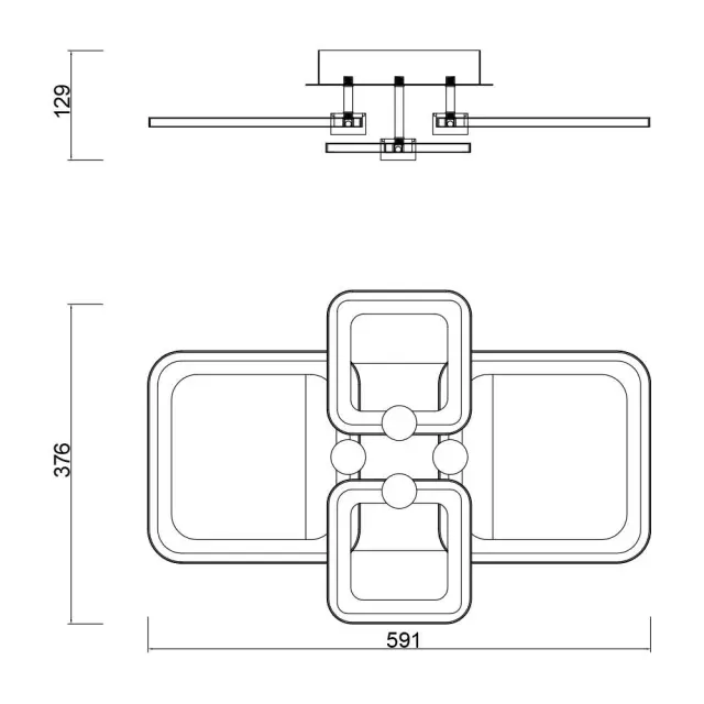 LED Φωτιστικό Οροφής METRO Λευκό 74Watt Dimmable VIV004604 2