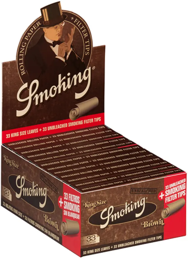 Smoking Χαρτάκια - Brown - Ακατέργαστο - King Size με Τζιβάνες 24τεμ.