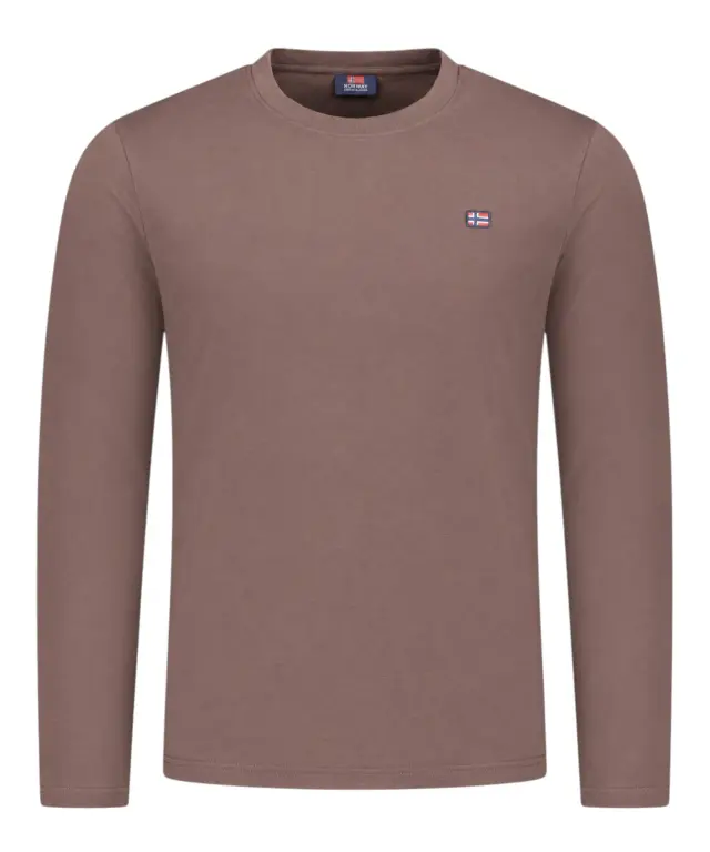 Norway Nautical School - Ανδρική Μακρυμάνικη Μπλούζα T-Shirt 856072-MORO Καφέ
