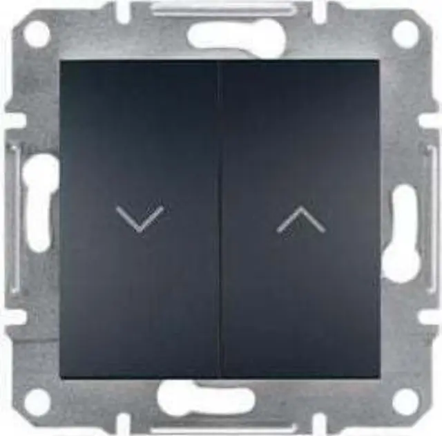 Roller blind pushbutton, screw terminals, wo frame, anthracite