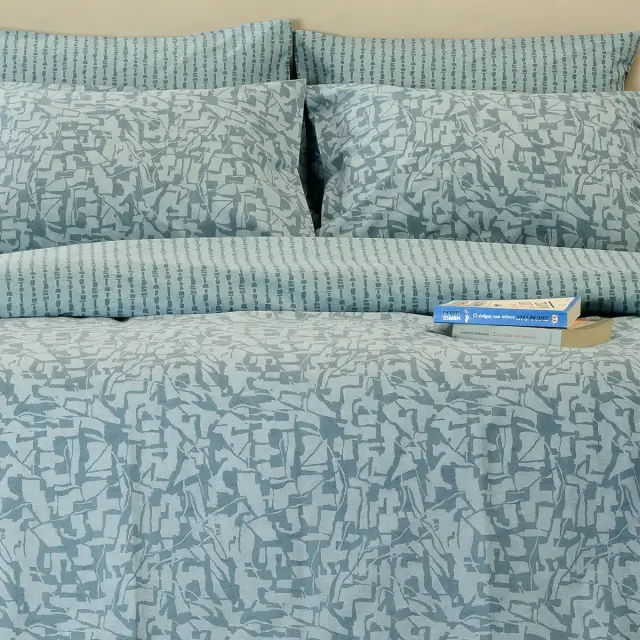 Παπλωματοθήκη 165x245 Μονή Ultra Line Melinen Storm Blue 100% βαμβακερό 2