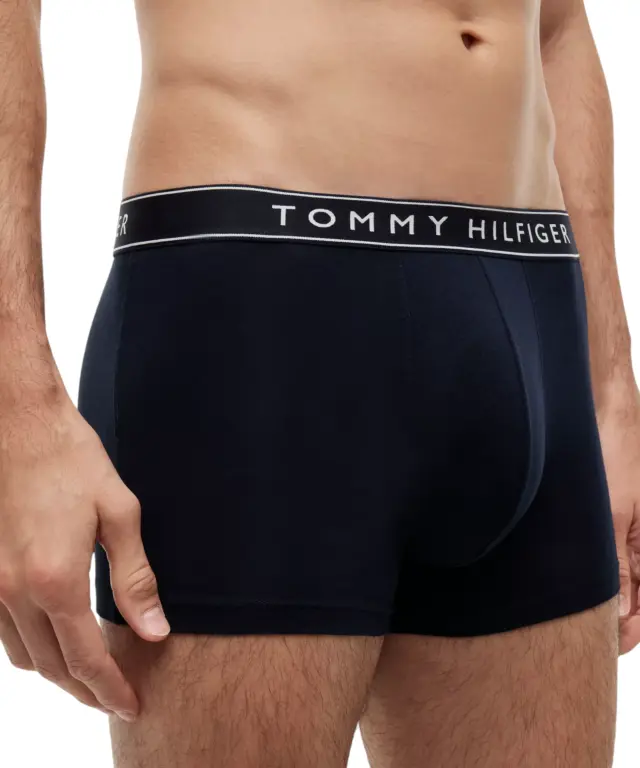 Tommy Hilfiger - Ανδρικά Μποξεράκια 3Pack Essential Logo UM0UM03882-0WG Μπλε Σκούρο 3