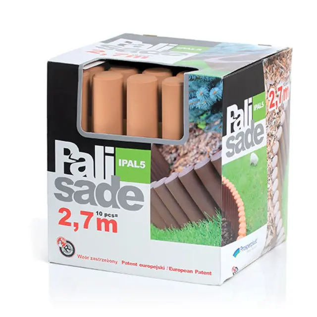Prosperplast IPAL5-R624 Φράχτης κήπου πλαστικός Palisada (10τμχ) 2,70m x 24Υcm Τερακότα / 103762 3