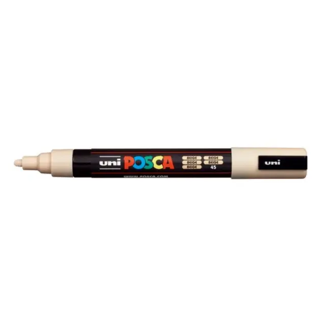 Μαρκαδόρος Σχεδίου Uni Posca PC-5M Medium με πάχος μύτης 1.8-2.5mm - BeigePC-5M(E) - MΠEZ