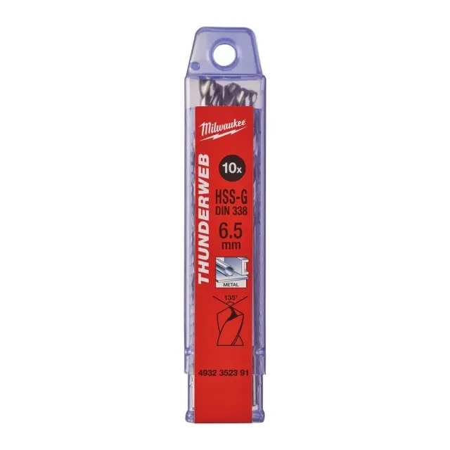 Milwaukee 4932352391 - ΤΡΥΠΑΝΙ ΑΕΡΟΣ ΑΣΗΜΙ HSS-G 6.5mm DIN338 MW 2