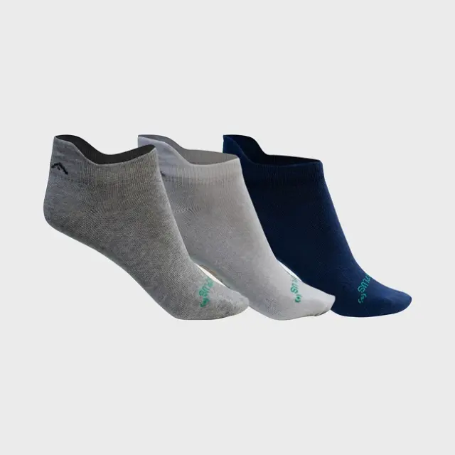 GSA Organicplus 365 Ultralight Low Cut Socks 3Pack Παιδικά Σοσόνια Λευκό/Σκούρο μπλέ/Γκρί