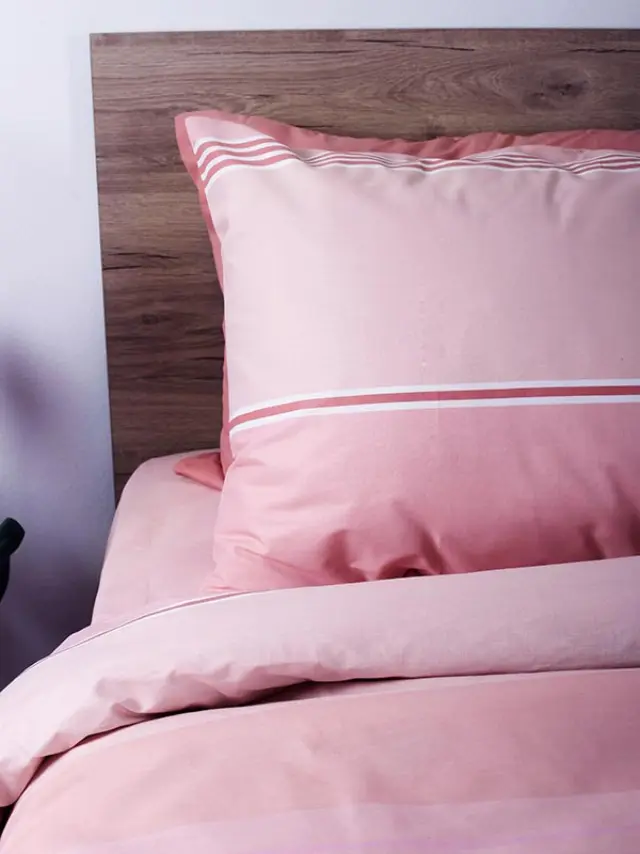 Σετ Σεντόνια Cotton Feelings 2034 Pink Διπλό (200x270) Sunshine 3