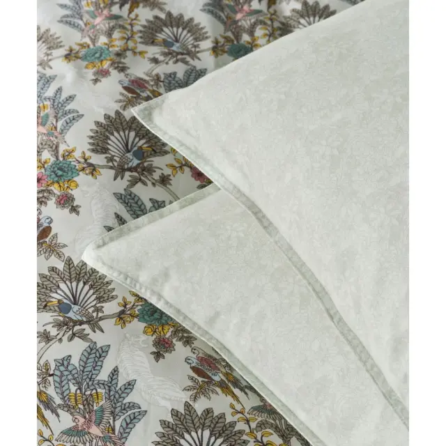 Σετ Μαξιλαροθήκες 2 Τεμαχίων Kentia Parrot A Green-Cream 50x70 2