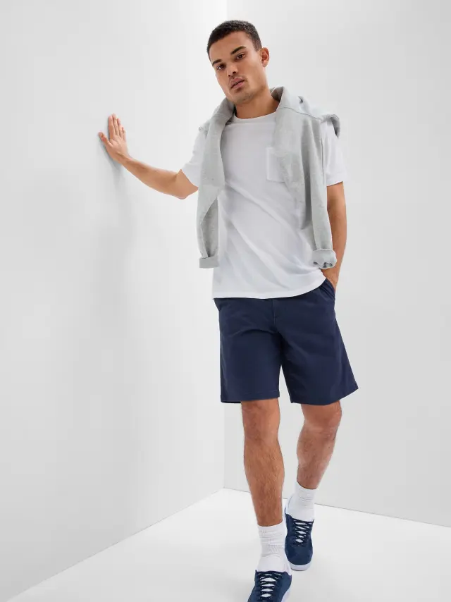 Μπλε 10ίντσες Essential Khaki Σορτς με Washwell vintage navy