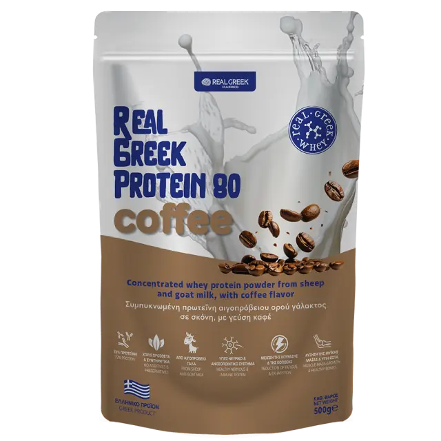 Αιγοπρόβεια Πρωτεΐνη Whey με γεύση Καφέ 500g