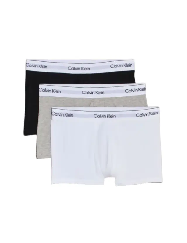 Calvin Klein Ανδρικό Boxer Icon Cotton Stretch - Τριπλό Πακέτο, Χρώμα Grey Heather-White-Black