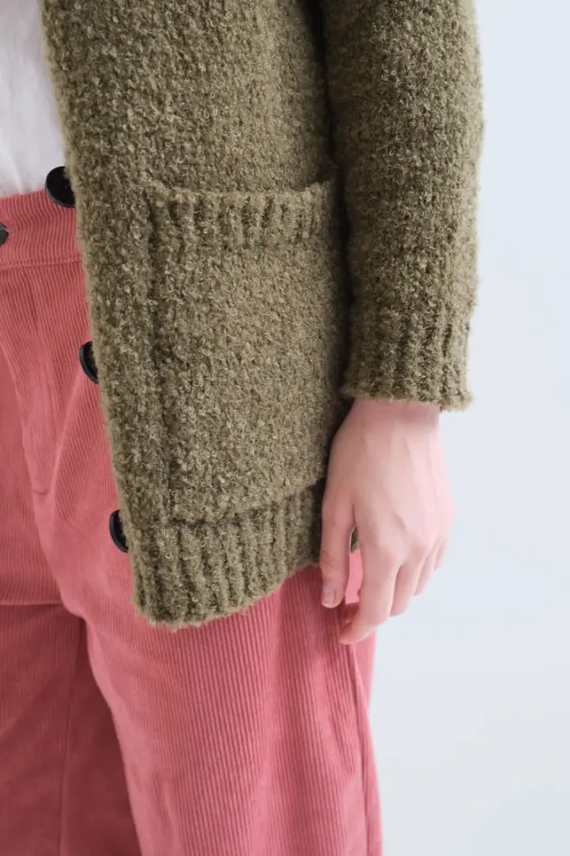 COMPANIA FANTASTICA KNITTED CARDIGAN (63C/10314 GREEN) - M 3