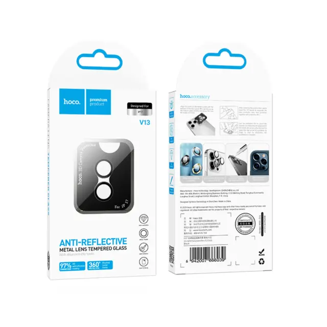Προστασία Κάμερας Hoco 3D Metal V13 Anti-Reflective για Apple iPhone 17 2