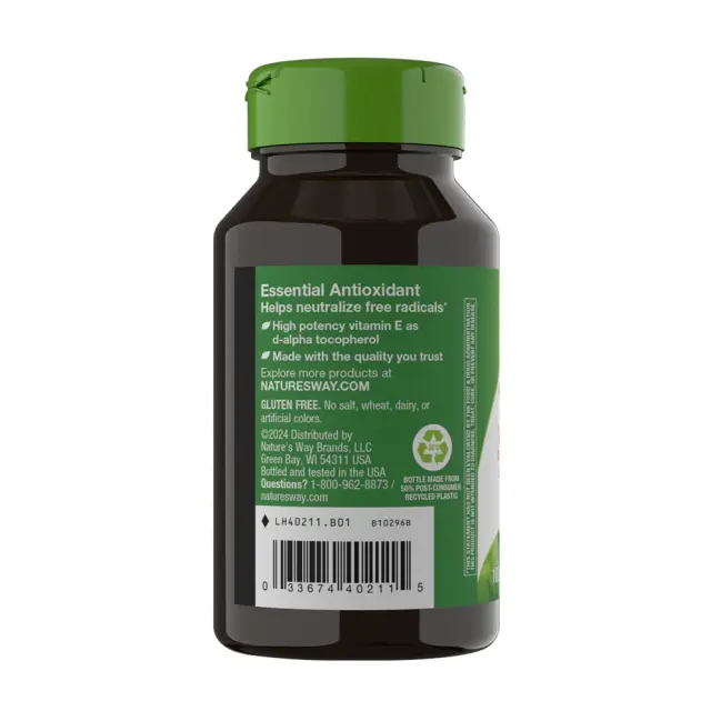 Nature's Way Vitamin E D-Alpha Tocopherol 3
