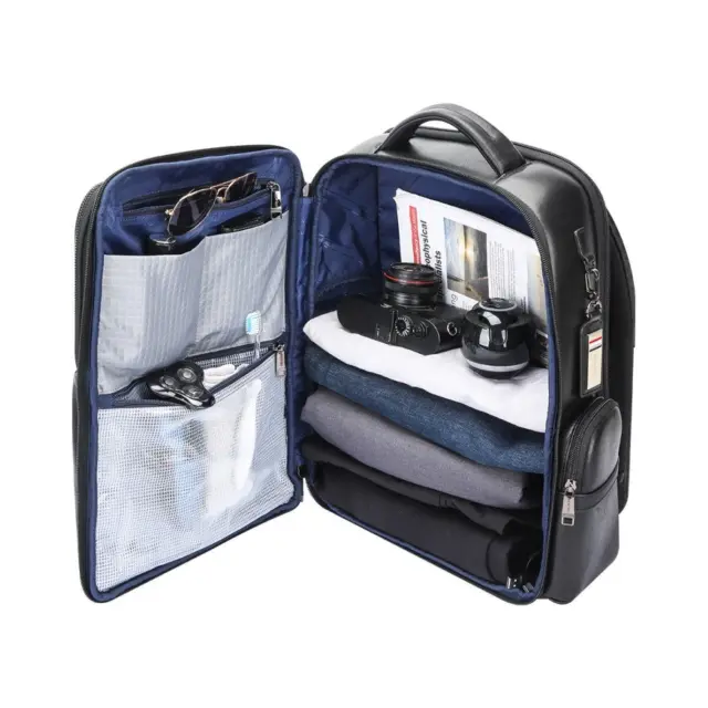Δερμάτινο Σακίδιο πλάτης Αντικλεπτικό 30L Laptop 17,3 Bopai 61-121961 μαύρο - One Size 3