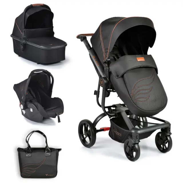 CANGAROO - Baby stroller Ellada black - 3800146235635