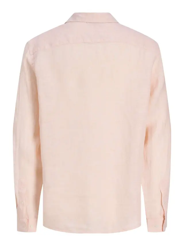 JPRBLALAWRENCE LINEN LS SHIRT SN Impatiens Pink 3