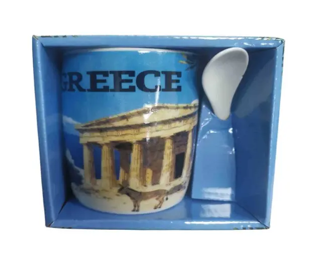 Σετ κεραμική κούπα Souvenir με κουτάλι - Greece - 241109 3