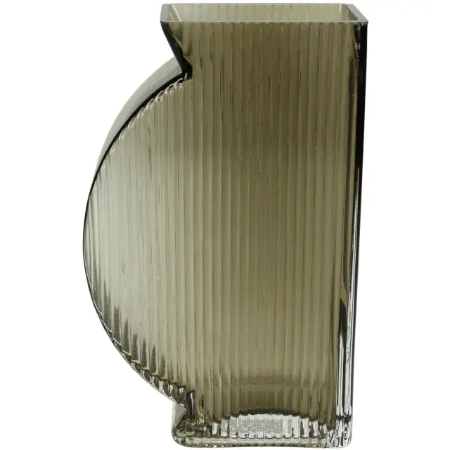 Βάζο Καφέ Γυαλί 12x6x20cm
