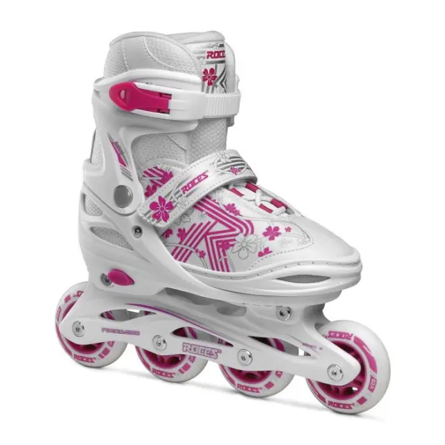 Roces Jokey 3.0 Girl White/Pink - Ρυθμιζόμενου μεγέθους rollers για κορίτσια - 38-41 3