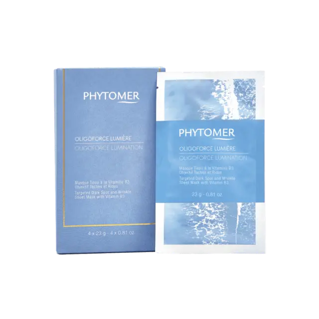 OLIGOFORCE LUMIÈRE Masque Tissu à la Vitamine B3 Objectif Taches et Rides