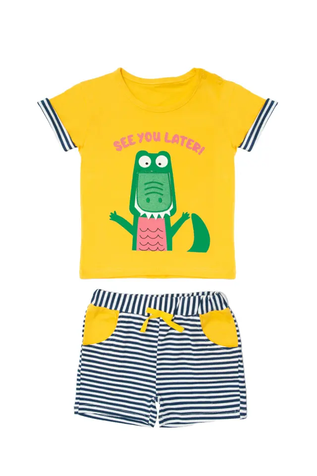 Σετ Ρούχων Baby Crocodile Κίτρινο