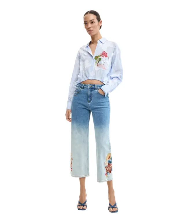 Desigual - Γυναικείο Παντελόνι Τζιν Coco 26SWDD20-5053 Μπλε 3