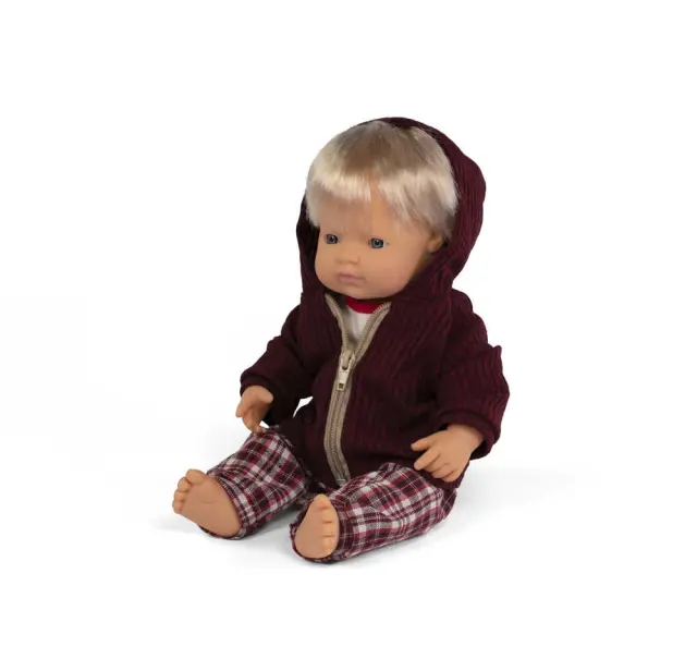 MINILAND DOLLS MINILAND ΚΟΥΚΛΑ ΞΑΝΘΟ ΑΓΟΡΙ 38 CM ΜΕ ΡΟΥΧΑΛΑΚΙΑ
