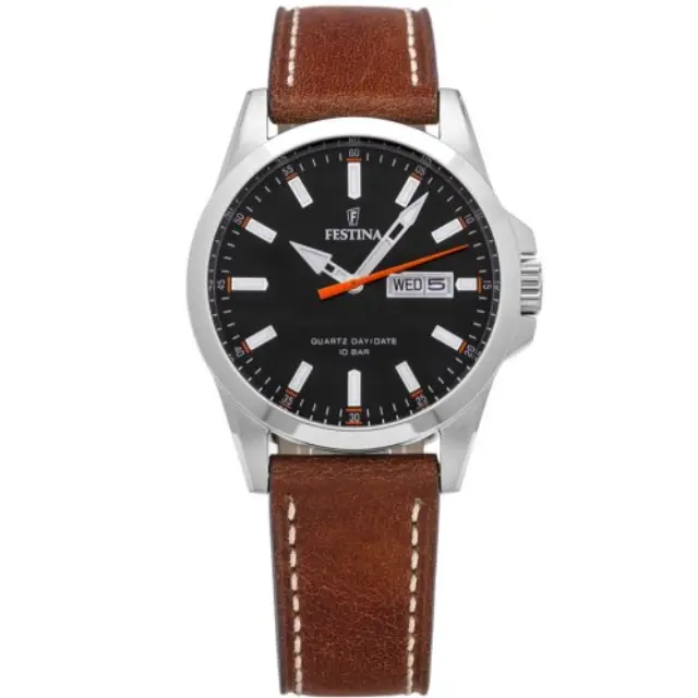 Festina Classic Men's Watch Brown Leather Strap F20358/2