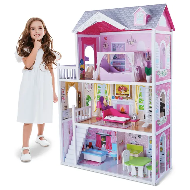 MONI TOYS - 4107 Aria`s Doll house 16 pcs - 3800146221607