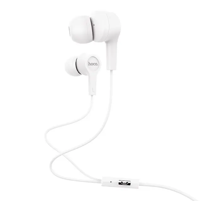 Hands Free Hoco M50 Daitiness Earphones Stereo 3.5mm με Μικρόφωνο και Πλήκτρο Λειτουργίας 1.2μ Λευκό