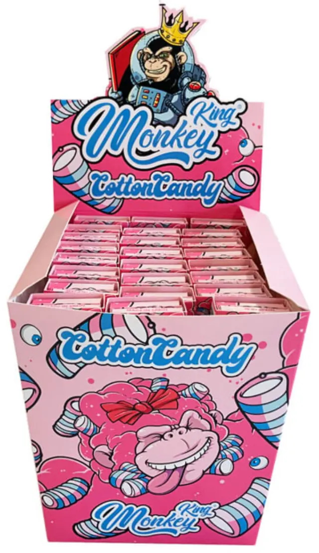 Monkey King Χαρτάκια Cotton Candy - King Size Slim με Τζιβάνα 32φ. 3