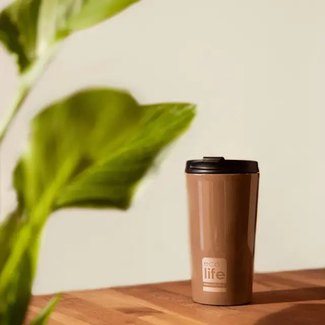 Ecolife® - Ανοξείδωτο Coffee Θερμός 370ml- Bronze with Shimmer. 2