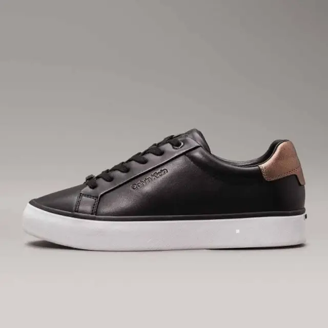 Calvin Klein - Δερμάτινα Γυναικεία Sneakers HW0HW02104-0GL Μαύρο Μπρονζέ - 36 2