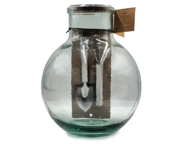 Γυάλινο Φυτώριο Glass Drops Green Terrarium (5055_5) Mε εργαλεία, Aπό 100% ανακυκλωμένο γυαλί, Χωρητικότητας 8000ml, Διαστάσεων Ø 24 x Υ 31 cm 5055_5 2