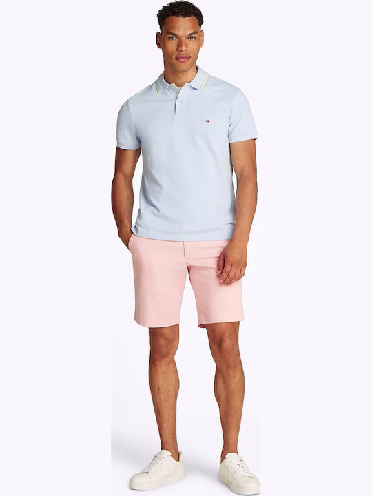 Tommy Hilfiger Ανδρική Polo Μπλούζα Κοντομάνικη Γαλάζια Γαλάζιο 3