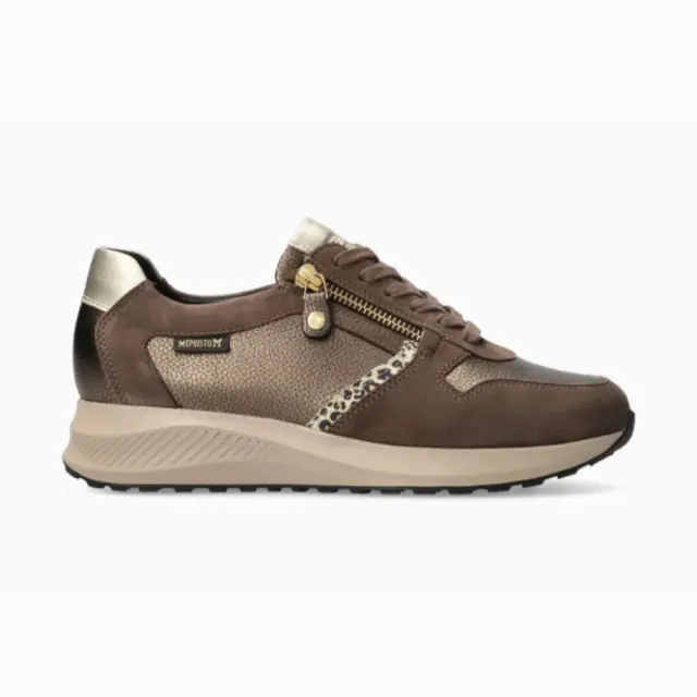 Mephisto Sneakers Γυναικείο δέρμα/δέρμα Nubuck Καφέ MEP/KIM PERF ICE BROWN