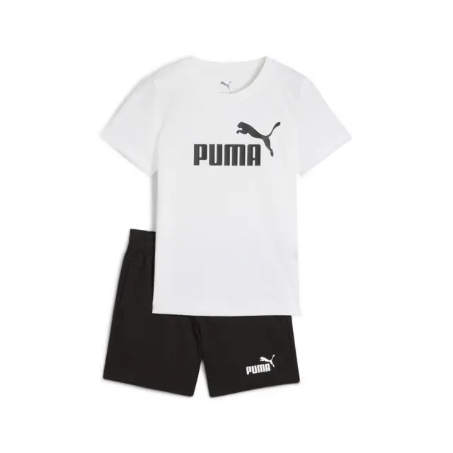 Puma Kids Essentials 1 Color No1 Logo Tee and Shorts Set Άσπρο - Μαύρο 685240-02 (Puma) - 110