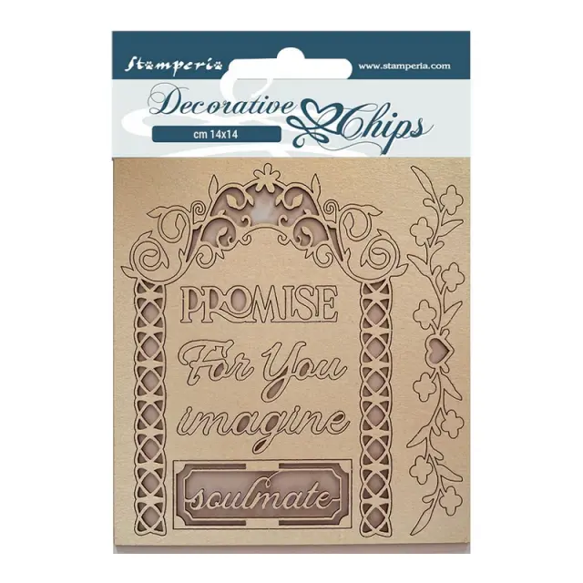 Chipboard Stamperia 14x14cm, Garden of Promises Promise for you