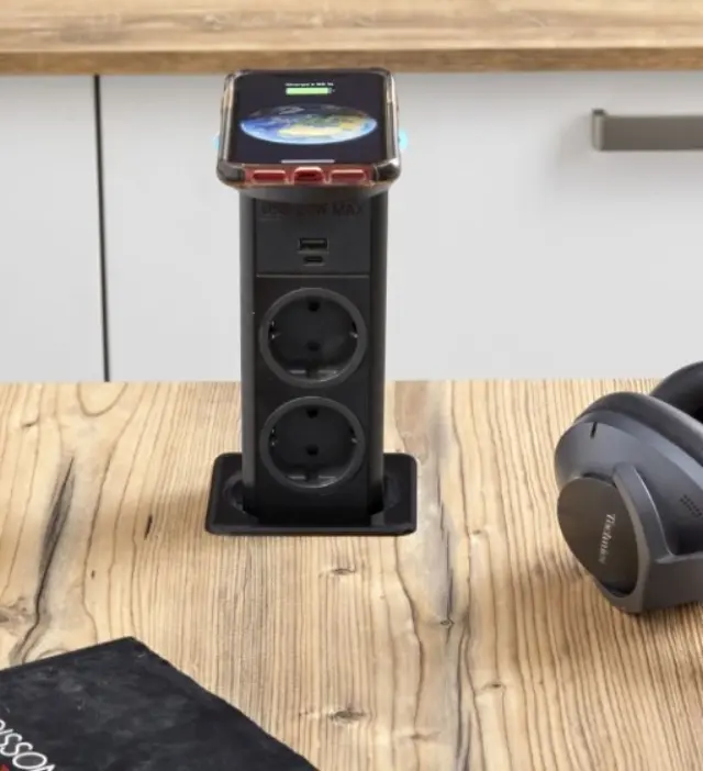 ΠΡΙΖΑ ΠΑΓΚΟΥ AUTOMATICK SFL A9529 HΛΕΚΤΡΙΚΗ ΠΤΥΣΣΟΜΕΝΗ 2 ΣΟΥΚΟ & 1 USB & 1 USB-C ΜΕ ΑΣΥΡΜΑΤΗ ΦΟΡΤΙΣΗ 2