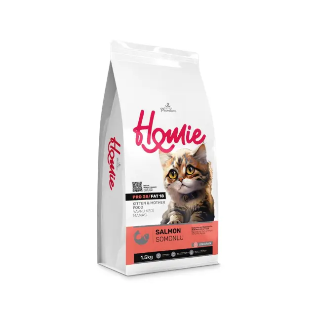 Homie Super Premium Kitten & Mother Salmon Low Grain 1.5kg