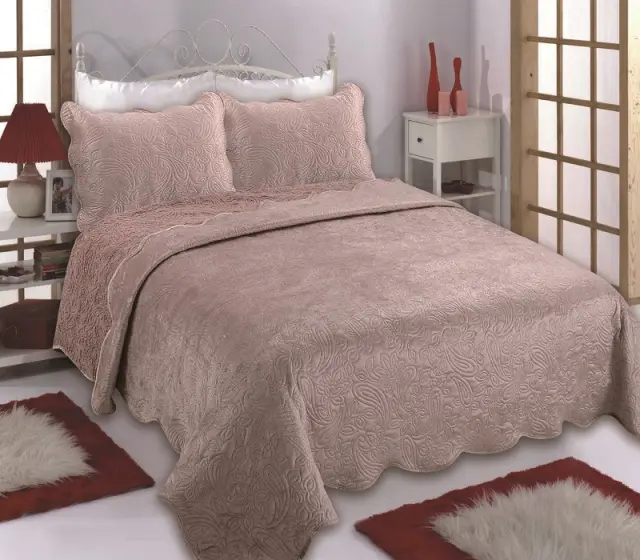 Κουβέρτα βελούδο με sherpa NX2211 (220cm x 240cm + 2x50cm x 70cm) syklamen - -